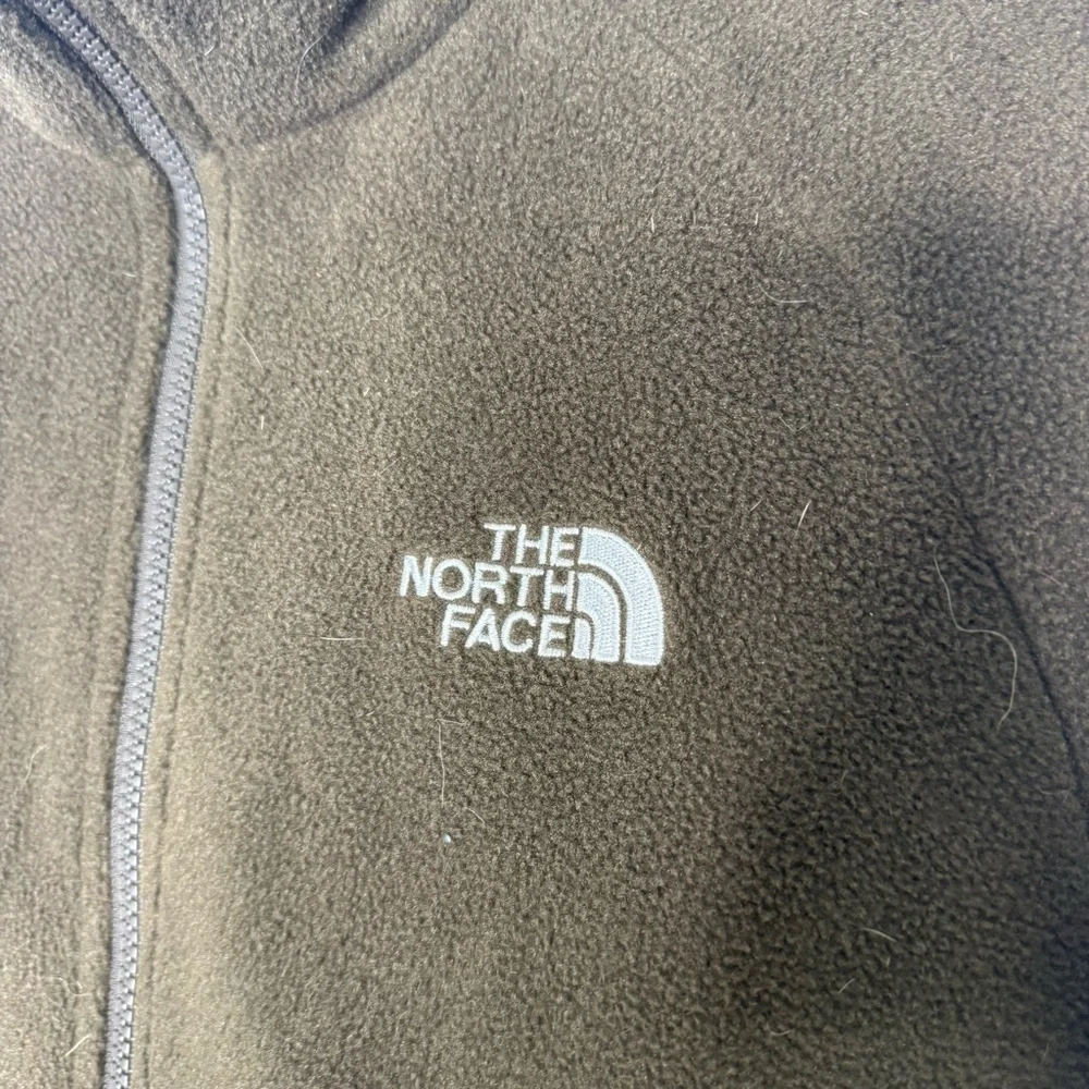 The North Face Brown Full Zip Fleece Jacket Mens Medium Thick Warm Vintage